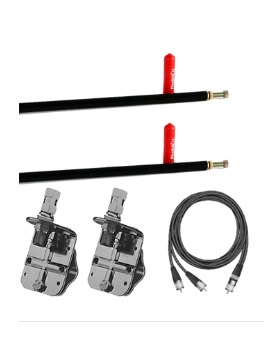 Firestik Co Phase dual mobile CB radio antenna kit : (Co ax cable , connectors and mounting brackets all included ) FREE DELIVERY . - Image 2