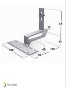 REN420150 : VarioSole Stainless Steel roof hook for Pantiles No Wood Screws