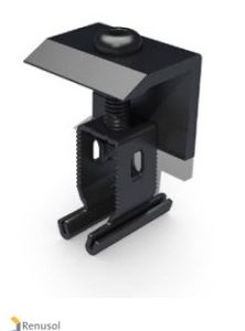 REN-420081B  : Renusol End Clamp+ 30 - 50mm Black