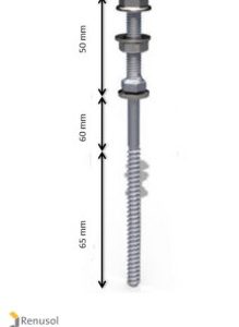 REN-900183: Solar Fastener for steel substructure 125mm/50mm