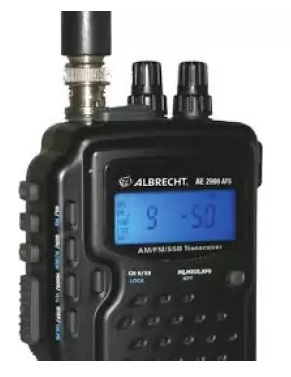Albrecht AE-2990 handheld walkie talkie long distance mobile SSB CB radio with extra antenna  , lithium batteries and usb charger. FREE DELIVERY . - Image 2