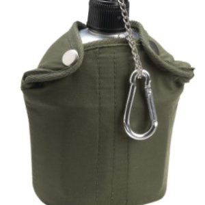 Metal Aluminum cammo water canteen .