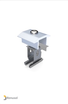 REN-420082 Middle Clamp+ 30 - 50mm Silver