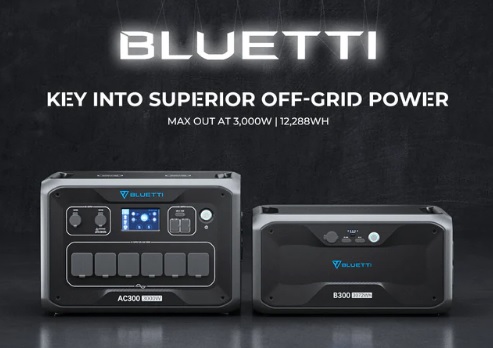 Bluetti AC300 3kW  portable power station with  1 X B300 3.072kWh LiFePO4 battery module and PV350 solar panel - Image 9