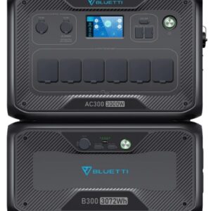 Bluetti AC300 3kW  portable power station with  1 X B300 3.072kWh LiFePO4 battery module