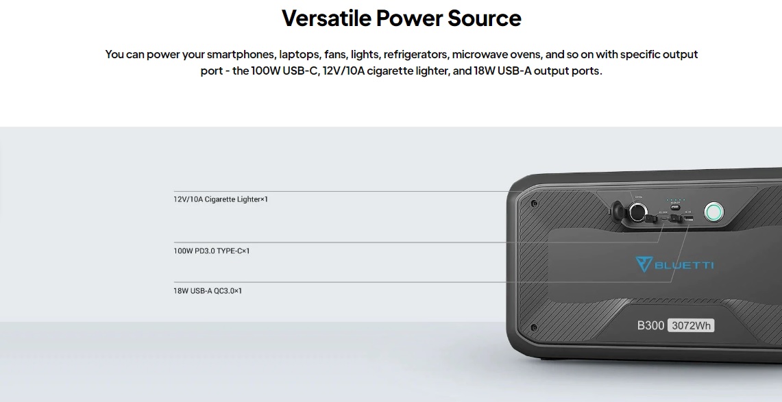 Bluetti B300 3.072kWh expansion battery for AC200 and AC300 Bluetti inverters - Image 10