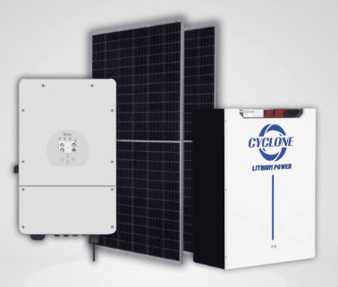 FOR SALE IN SOUTH AFRICA ONLY : Deye 8kW 10.24kWh solar system with inverter , solar battery ,10 x 555W Canadian Solar solar panels , Renusol PV mounting system and all solar accessories : FREE DELIVERY .