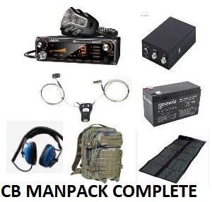 LONG DISTANCE PORTABLE FIELD CB RADIO SURVIVAL MANPACK :  (SSB CB RADIO , AMPLIFIER , LIFEPO4 BATTERY , ANTENNA , HEADPHONES AND MILITARY GRADE FOLDABLE 30W SOLAR PANEL) : FREE DELIVERY .