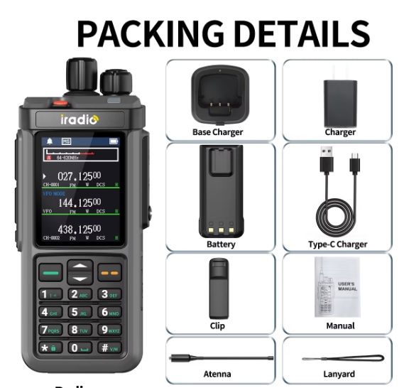 IRADIO UV598HF PLUS  10W MULTI BAND Walkie Talkie RADIO with 27MHZ CB SSB. FREE DELIVERY . - Image 10